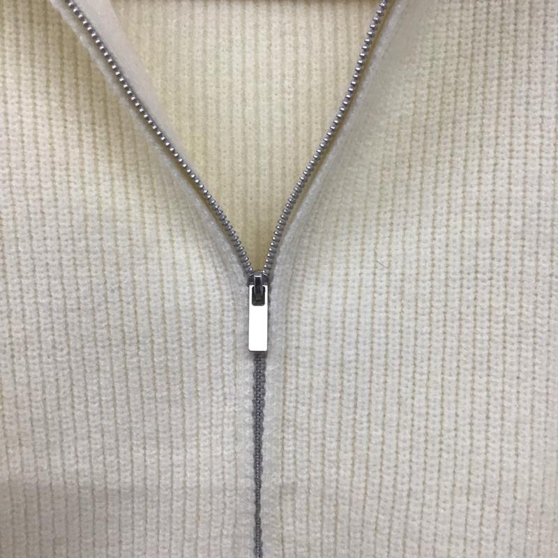 アメリカンホリック AMERICAN HOLIC ニット、セーター 長袖 長袖ニットカットソー スタンドネック セーター ジップアップ L 無地 アイボリー / アイボリー /  レディース USED 古着 中古 10147679