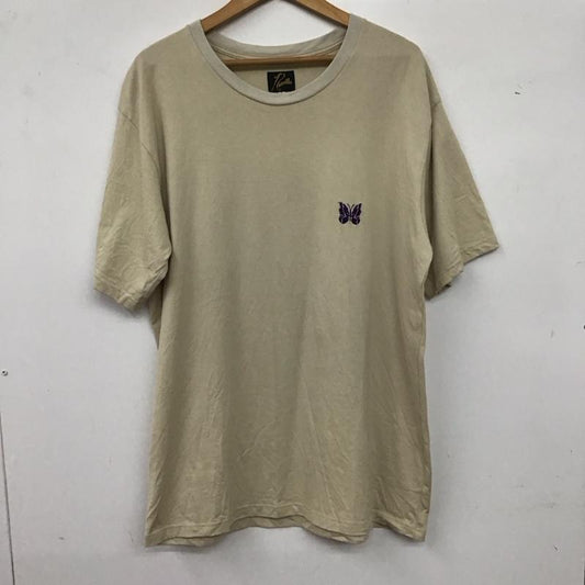 ニードルス Needles Tシャツ 半袖 L ロゴ、文字 ベージュ / ベージュ /  メンズ USED 古着 中古 10137025