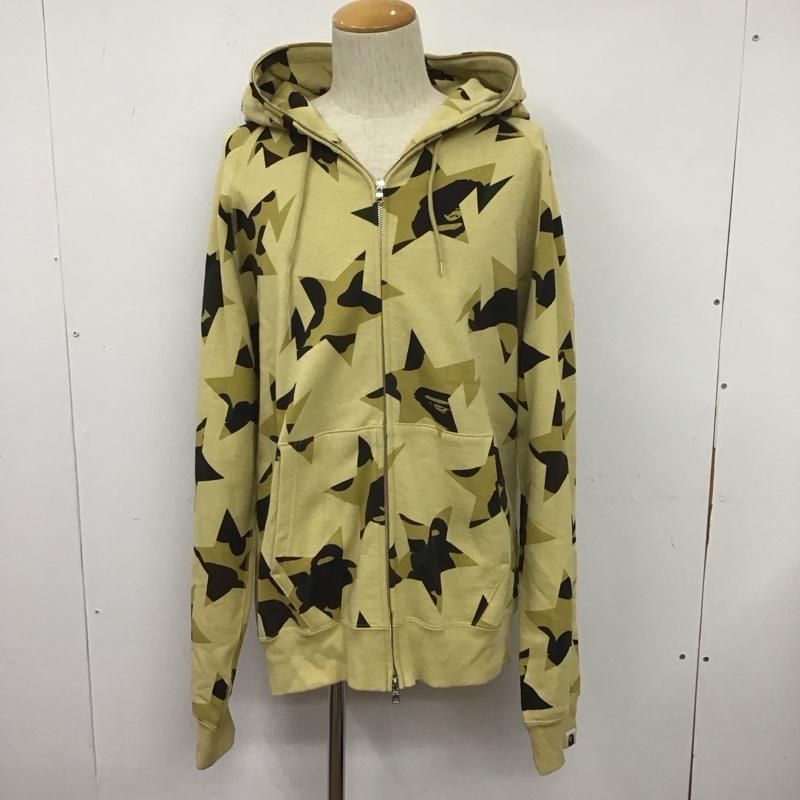 アベイシングエイプ A BATHING APE パーカー 長袖 1930-115-008 STAR CAMO フルジップ 裏起毛 XL 総柄 ベージュ / ベージュ /  メンズ USED 古着 中古 10107427