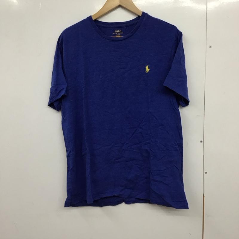 ポロラルフローレン POLO RALPH LAUREN Tシャツ 半袖 半袖カットソー プリントTシャツ クルーネックカットソー L ロゴ、文字 青 / ブルー /  メンズ USED 古着 中古 10149708