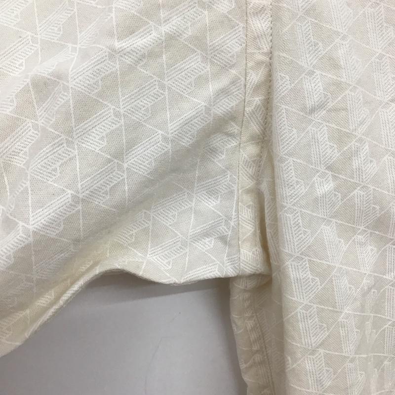 ラコステ LACOSTE シャツ、ブラウス 長袖 長袖シャツ ボタンダウンシャツ カラーシャツ 40 ロゴ、文字 ベージュ / ベージュ /  メンズ USED 古着 中古 10133241