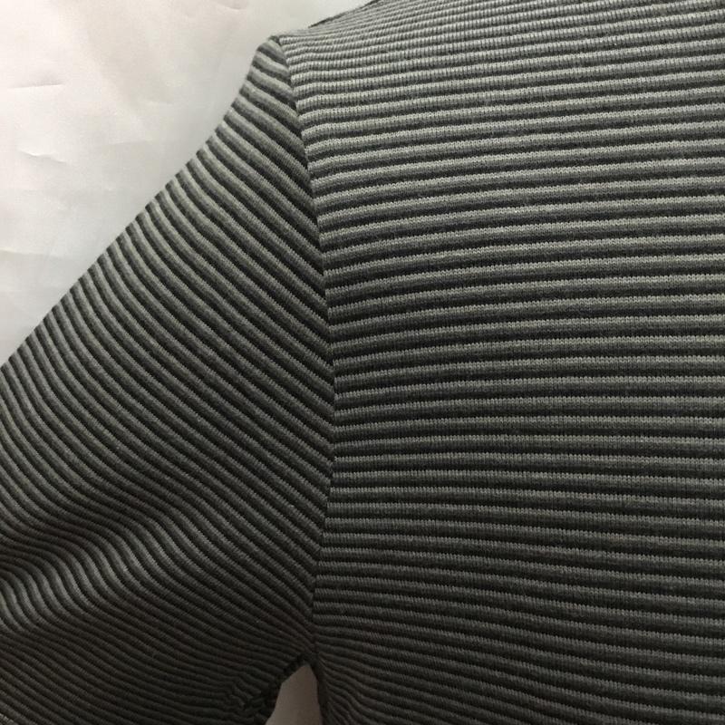 ナンバーナイン NUMBER (N)INE Tシャツ 半袖 半袖カットソー プリントTシャツ クルーネックカットソー 2 ボーダー柄 黒 / ブラック /  メンズ USED 古着 中古 10116133