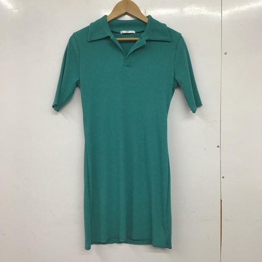 スライ SLY ワンピース ミニスカート 030FSL83-6400 COLLARED MINI ワンピース 1 無地 緑 / グリーン /  レディース USED 古着 中古 10140061