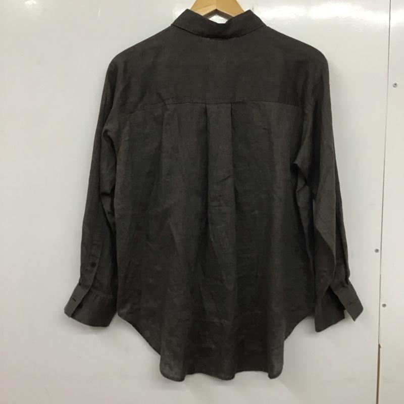 ユナイテッドアローズグリーンレーベルリラクシング UNITED ARROWS green label relaxing シャツ、ブラウス 長袖 無地 茶 / ブラウン /  レディース USED 古着 中古 10137293
