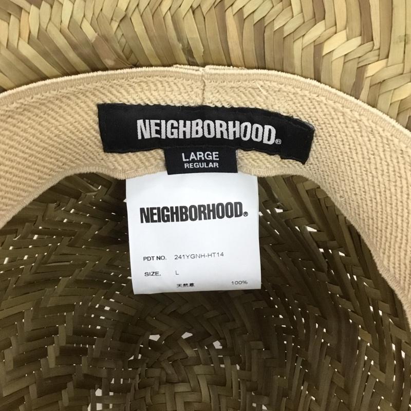 ネイバーフッド NEIGHBORHOOD 帽子 ハット 241YGNH-HT14 ストローハット 麦わら帽子 ロゴ、文字 ベージュ / ベージュ /  メンズ USED 古着 中古 10145895