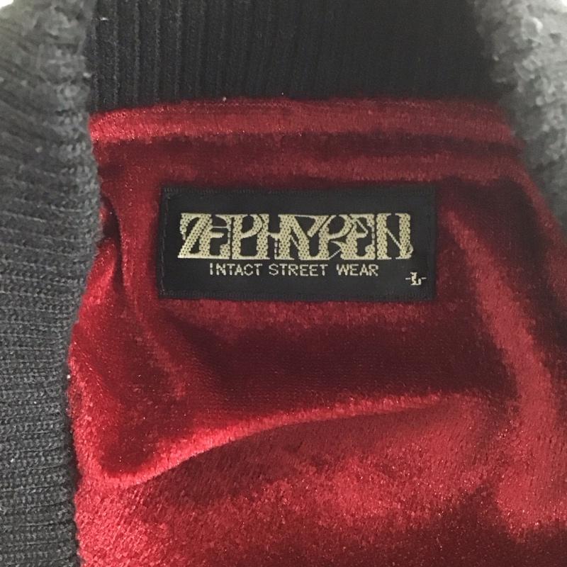 ゼファレン Zephyren ジャケット、上着 ジャンパー、ブルゾン スカジャン L 刺繍 黒 / ブラック / X 白 / ホワイト /  メンズ USED 古着 中古 10107960