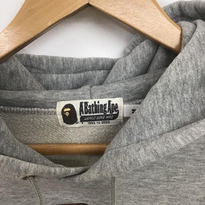 アベイシングエイプ A BATHING APE パーカー 長袖 長袖パーカー プルオーバーパーカー スウェット M プリント 灰 / グレー /  メンズ USED 古着 中古 10147864