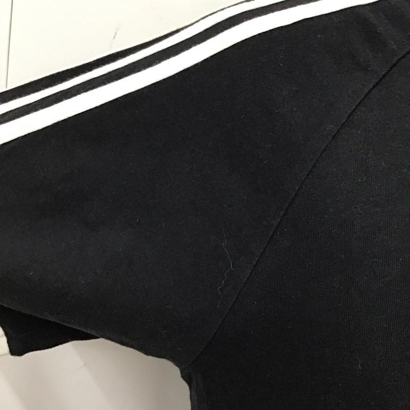 アディダス adidas Tシャツ 半袖 CW1202 3 STRIPES TEE ロゴ、文字 黒 / ブラック / X 白 / ホワイト /  メンズ USED 古着 中古 10121332