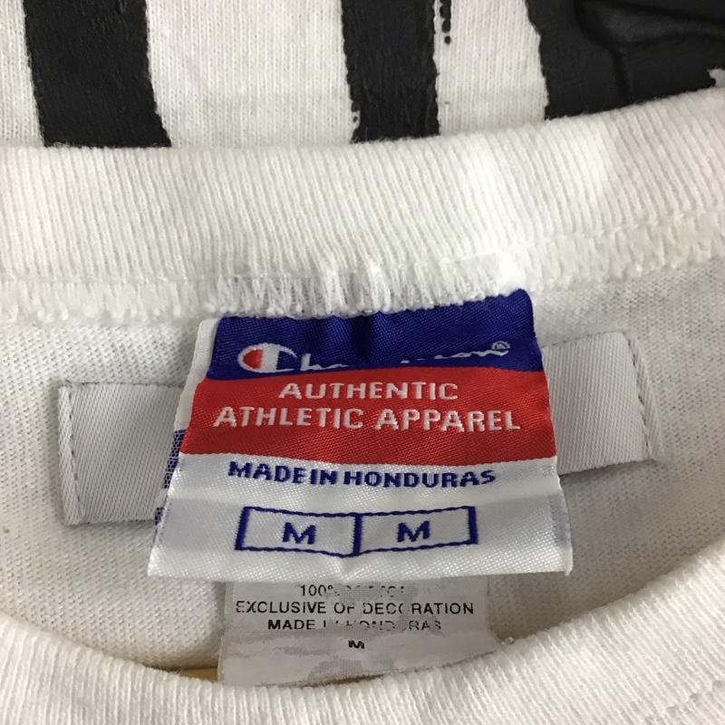 チャンピオン Champion Tシャツ 半袖 半袖カットソー プリントTシャツ クルーネックカットソー M プリント 白 / ホワイト /  メンズ USED 古着 中古 10151366