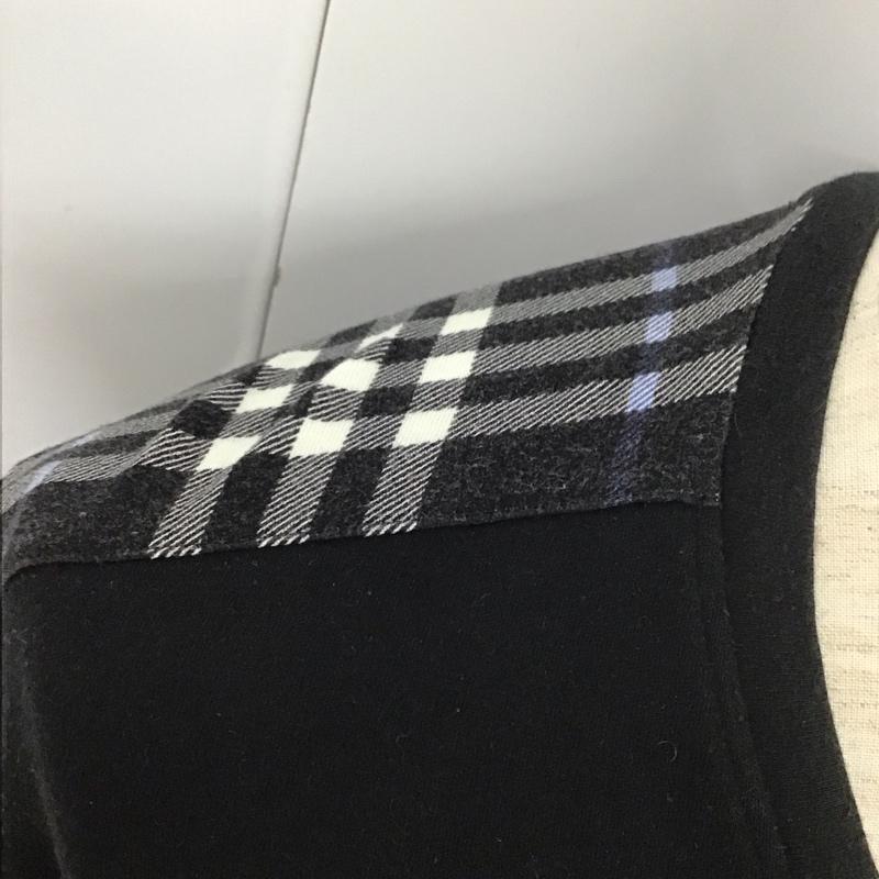 バーバリーブラックレーベル BURBERRY BLACK LABEL Tシャツ 長袖 BMV21-709-09 Vネック 2 ワンポイント 黒 / ブラック /  メンズ USED 古着 中古 10111854