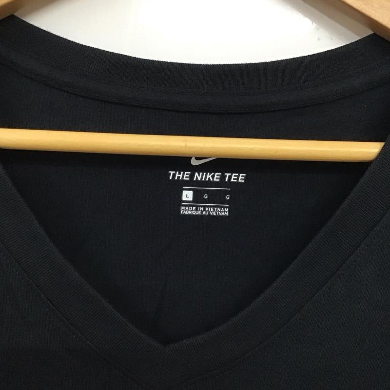 ナイキ NIKE Tシャツ 半袖 AR5370-010 Vネック スポーツウェア タグ付き L ロゴ、文字 黒 / ブラック /  レディース USED 古着 中古 10135559