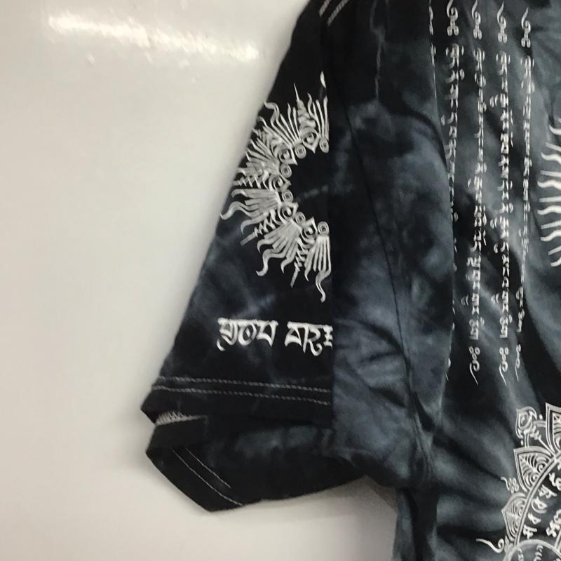 ゼファレン Zephyren Tシャツ 半袖 半袖カットソー プリントTシャツ クルーネックカットソー M プリント ダークグレー / ダークグレー /  メンズ USED 古着 中古 10148952