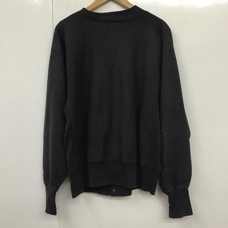 チャンピオン Champion ジャケット、上着 ジャケット、ブレザー スウェットジャケット ノーカラー 前ボタン 90s usa製 スナップボタン M ロゴ、文字 紺 / ネイビー /  メンズ USED 古着 中古 10131280