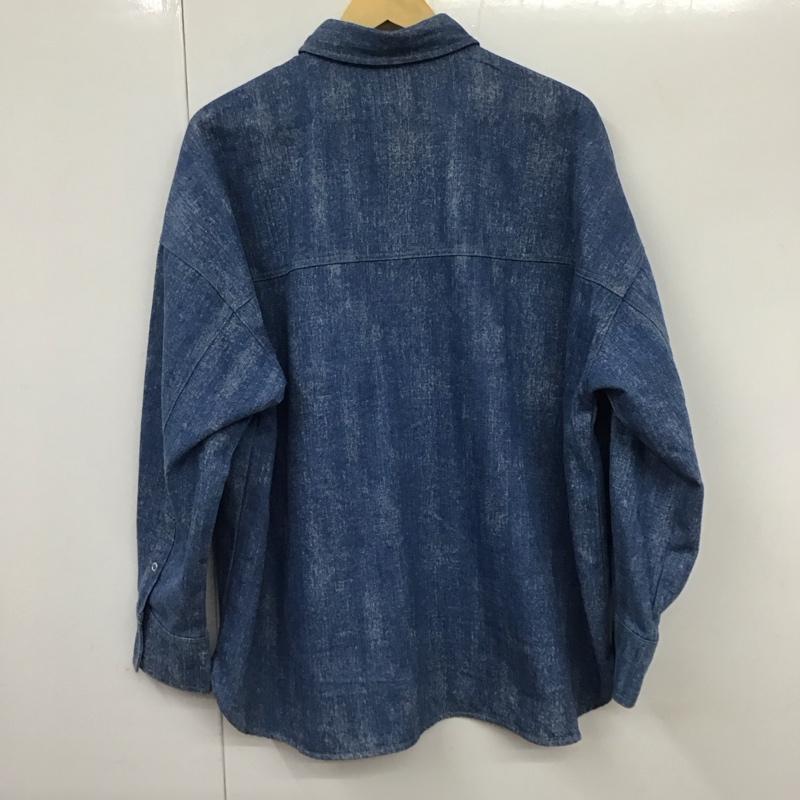 ページボーイ PAGEBOY シャツ、ブラウス 長袖 長袖シャツ 無地シャツ カラーシャツ デニムシャツ FREE 無地 インディゴ / インディゴ /  レディース USED 古着 中古 10130915