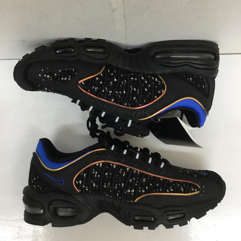 ナイキ NIKE スニーカー スニーカー AT3854-001 SUPREME × NIKE AIR MAX TAILWIND 4 BLACK シュプリーム × ナイキ エアマックステイルウィンド 4 ブラック 26.5cm ロゴ、文字 黒 / ブラック / X 青 / ブルー /  メンズ USED 古着 中古 10116034