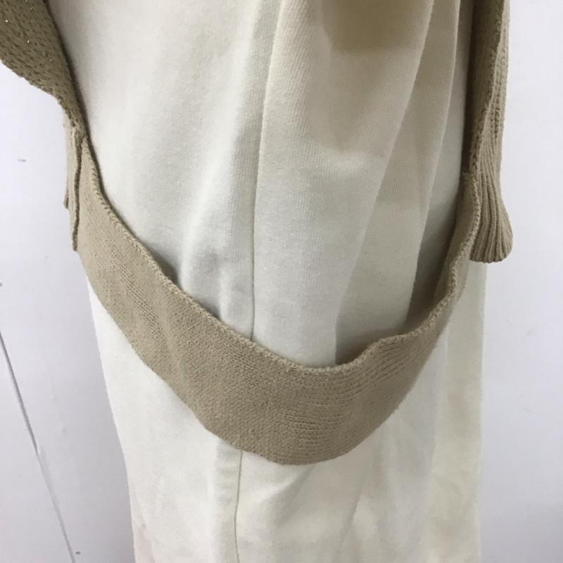 ニコアンド niko and... ワンピース ロングスカート m211sh12sb 長袖ワンピース クルーネックワンピース ロングワンピース M 無地 白 / ホワイト / X ベージュ / ベージュ /  レディース USED 古着 中古 10109009