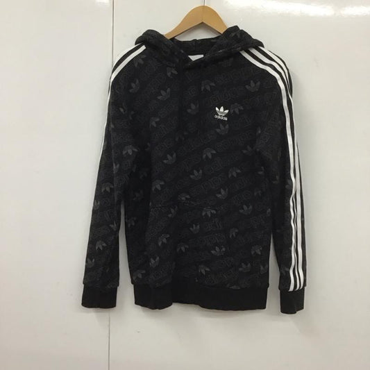 アディダス adidas パーカー 長袖 ed7049 パーカーフーディー プルオーバーパーカー スウェット プリント 黒 / ブラック /  メンズ USED 古着 中古 10131249