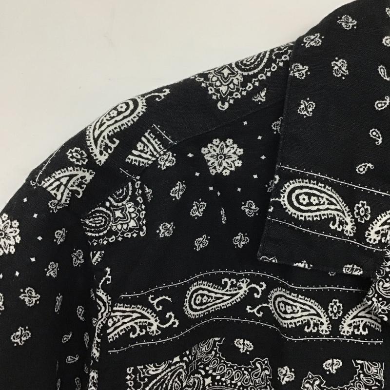 ギャップ GAP シャツ、ブラウス 半袖 半袖シャツ プリントシャツ ポケットシャツ L プリント 黒 / ブラック /  メンズ USED 古着 中古 10132818