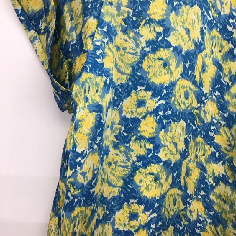 クローゼットストーリーユナイテッドアローズ closet story UNITED ARROWS ワンピース ひざ丈スカート 6926-699-0021 チュニック 花柄 青 / ブルー / X 黄 / イエロー /  レディース USED 古着 中古 10138513