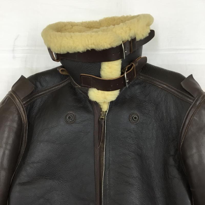 バズリクソンズ Buzz Rickson s ジャケット、上着 レザージャケット B-3 フライトジャケットシープスキン 38 ロゴ、文字 茶 / ブラウン /  メンズ USED 古着 中古 10144521