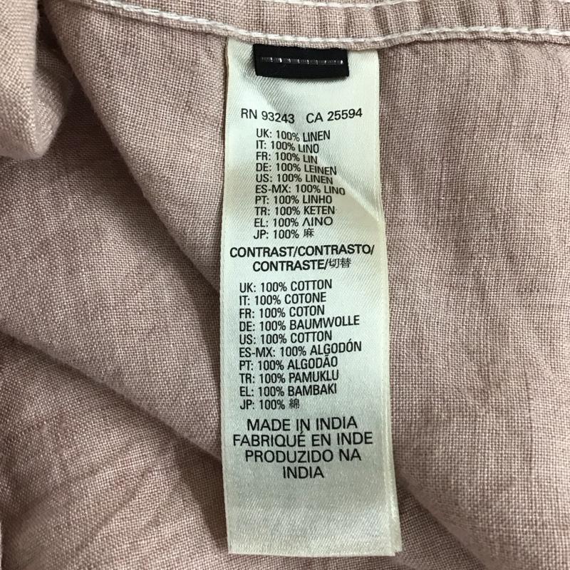 ディーゼル DIESEL シャツ、ブラウス 半袖 ボタンダウン 胸ポケット リネン 麻 S ワンポイント 桃 / ピンク /  メンズ USED 古着 中古 10113083