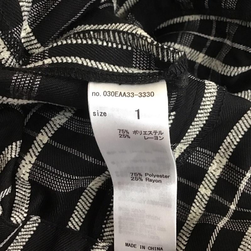 スライ SLY ワンピース ひざ丈スカート 030eaa33-3330 JQ LINE CHECK SH ワンピース 1 チェック 白 / ホワイト / X 黒 / ブラック /  レディース USED 古着 中古 10108513