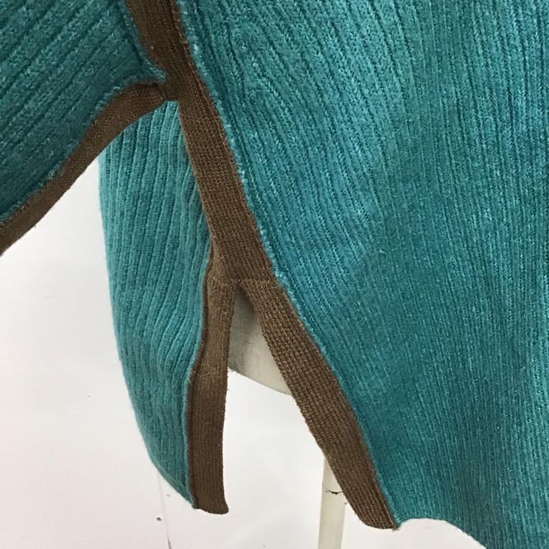 ジーナシス JEANASIS ニット、セーター 長袖 js063598mw サイドスリットニットセーター FREE 無地 緑 / グリーン /  レディース USED 古着 中古 10121486