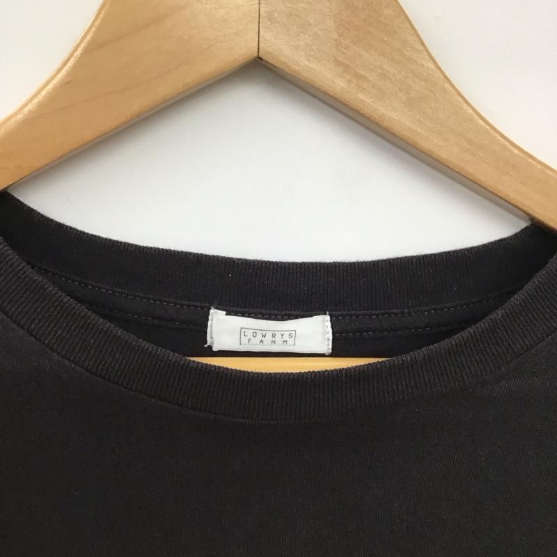 ローリーズファーム LOWRYS FARM Tシャツ 七分袖 FREE 無地 X ロゴ、文字 黒 / ブラック /  レディース USED 古着 中古 10150917