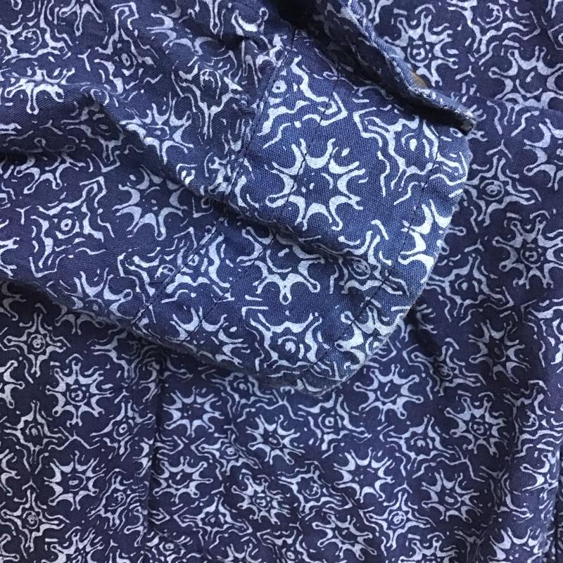 ユナイテッドアローズアンドサンズ UNITED ARROWS & SONS ジャケット、上着 ジャケット、ブレザー 5522-218-0066 長袖ジャケット アウター 薄手 L プリント 青 / ブルー /  メンズ USED 古着 中古 10138555