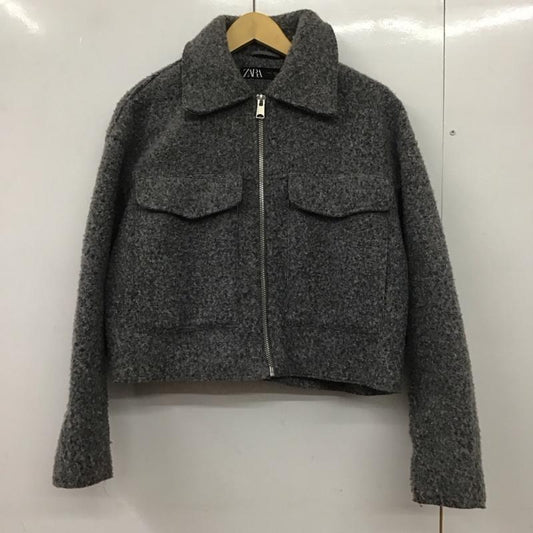 ザラ ZARA ジャケット、上着 ジャケット、ブレザー 3046/030/802 L 無地 灰 / グレー /  レディース USED 古着 中古 10132216