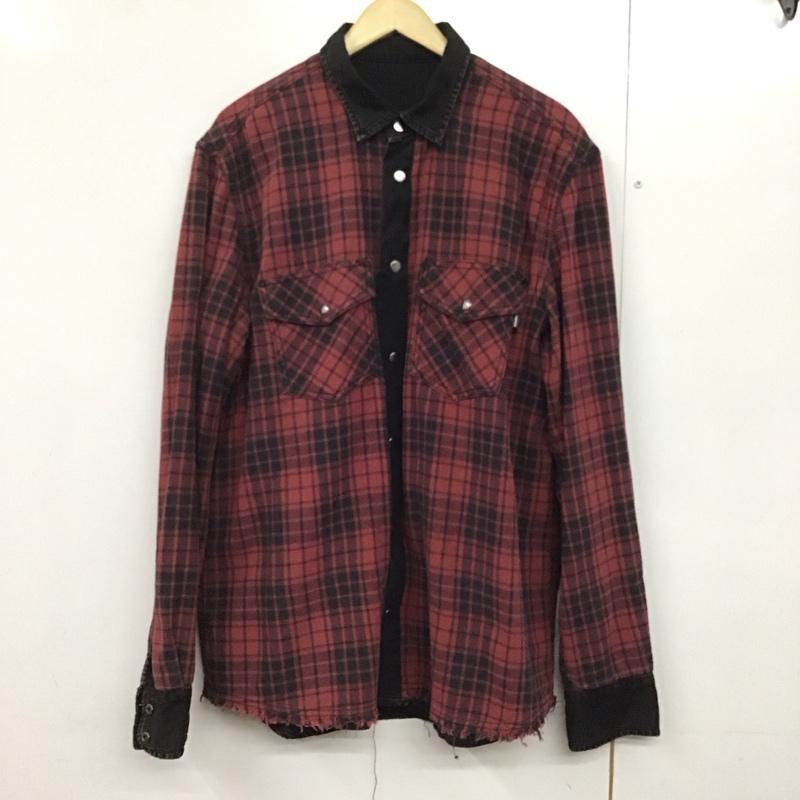 ディーゼル DIESEL シャツ、ブラウス 長袖 長袖シャツ チェックシャツ カラーシャツ M チェック 赤 / レッド /  メンズ USED 古着 中古 10141902