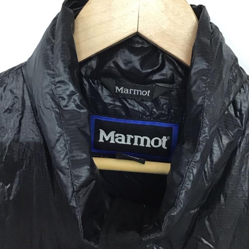 マーモット Marmot ジャケット、上着 ジャンパー、ブルゾン ジップアップジャケット ナイロンジャケット アウター L ロゴ、文字 黒 / ブラック /  メンズ USED 古着 中古 10132076