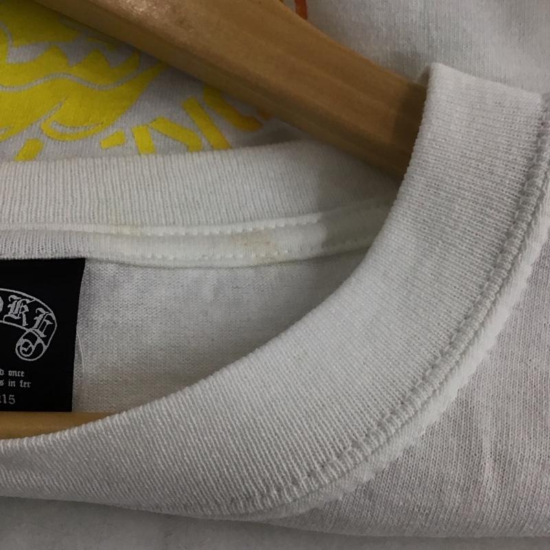 イウ゛ォーク EVOKE Tシャツ 半袖 半袖カットソー プリントTシャツ クルーネックカットソー XL プリント 白 / ホワイト /  メンズ USED 古着 中古 10148380