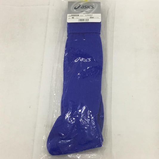 アシックス ASICS ファッション小物 ファッション小物 XSS028 ストッキング ジュニア サッカー 22cm ロゴ、文字 青 / ブルー /  ボーイズ USED 古着 中古 10132164