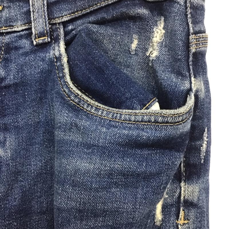 ザラメン ZARA MAN パンツ デニム、ジーンズ デニムパンツ スリムパンツ カジュアルパンツ ストレッチパンツ 40インチ ダメージ加工 インディゴ / インディゴ /  メンズ USED 古着 中古 10129510