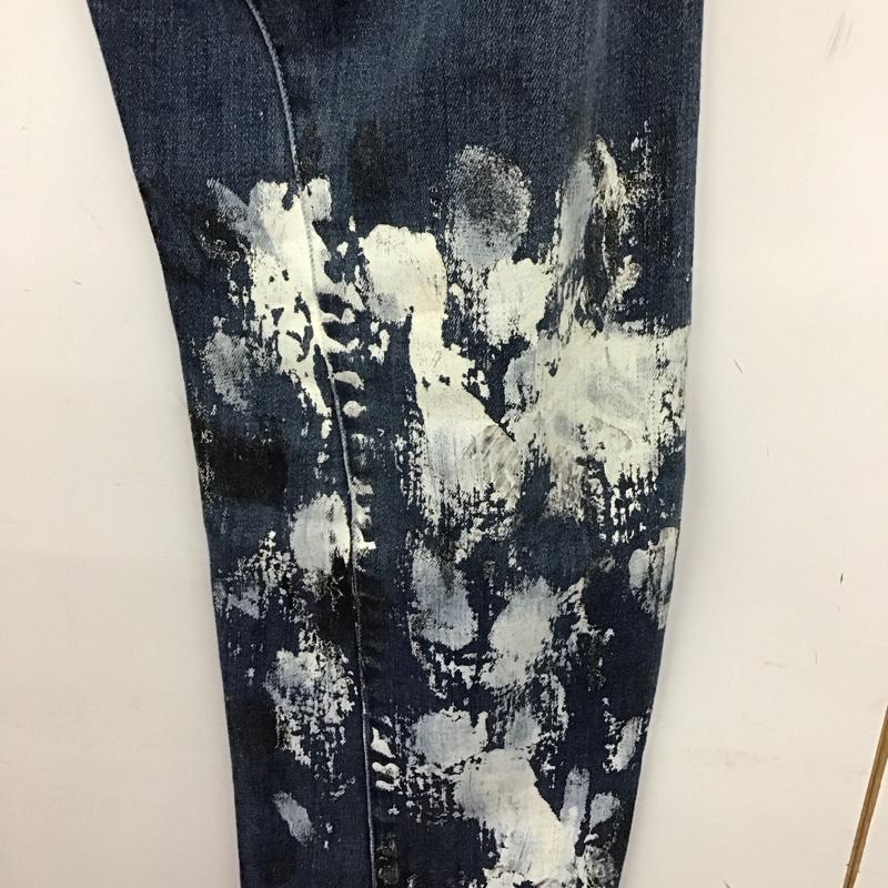 ジースターロゥ G-STAR RAW パンツ デニム、ジーンズ デニムパンツ スリムパンツ カジュアルパンツ ストレッチパンツ 32インチ ダメージ加工 インディゴ / インディゴ /  メンズ USED 古着 中古 10136584