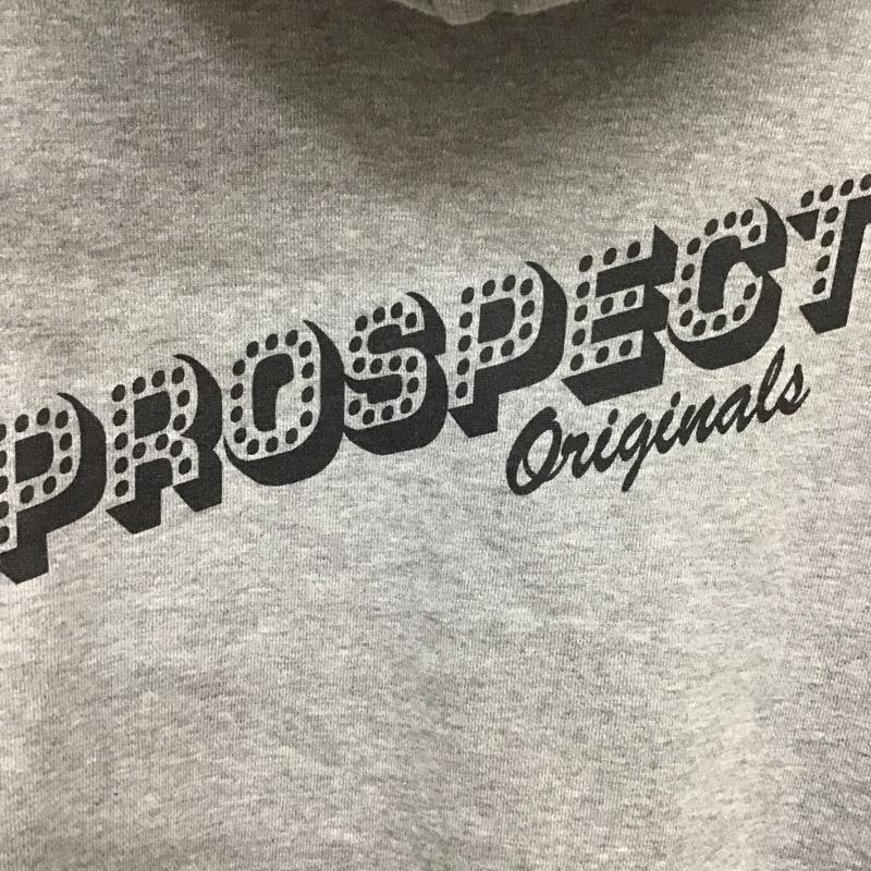 プロスペクト PROSPECT パーカー 長袖 長袖パーカー フード付きパーカー プリントスウェット トレーナー M ロゴ、文字 灰 / グレー /  メンズ USED 古着 中古 10124485