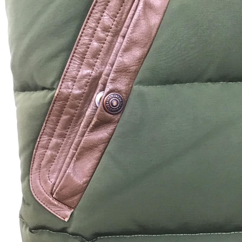 フラットヘッド The Flat Head ベスト ベスト ダウンベスト ノースリーブ 前ボタン アウター 40 無地 カーキ / カーキ /  メンズ USED 古着 中古 10141813