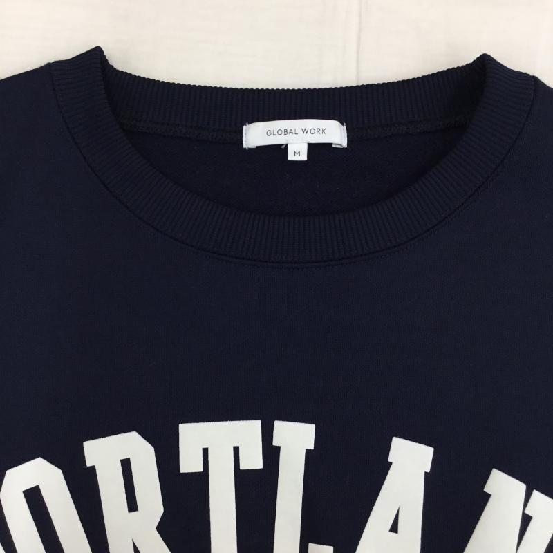 グローバルワーク GLOBAL WORK トレーナー 長袖 GW623515AD M プリント 紺 / ネイビー /  レディース USED 古着 中古 10143135