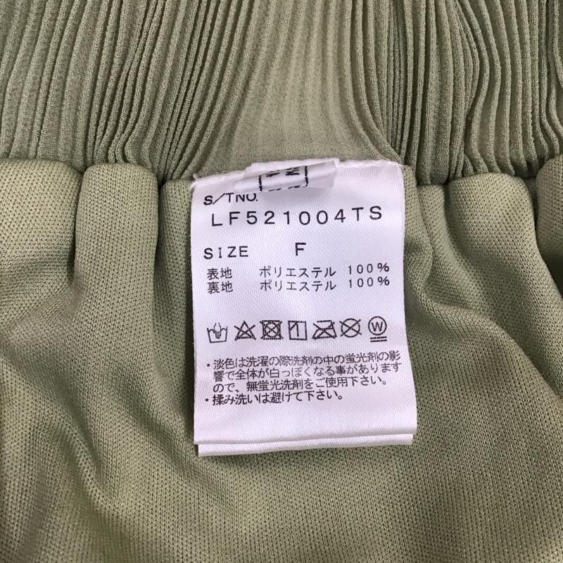 ローリーズファーム LOWRYS FARM ボトムス ボトムス LF521004TS プリーツパンツ イージーパンツ FREE 無地 薄緑 / ライトグリーン /  レディース USED 古着 中古 10112423