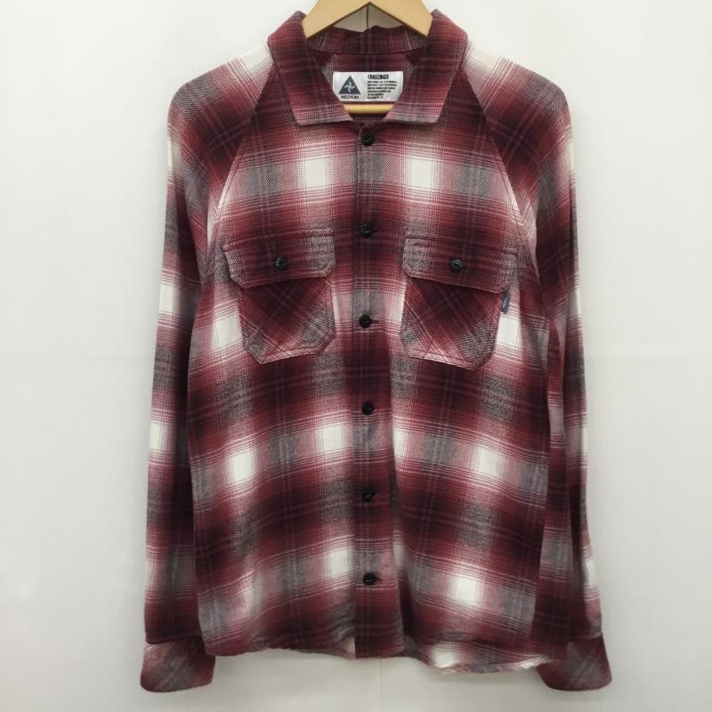 チャレンジャー CHALLENGER シャツ、ブラウス 長袖 CLG-SH016-015 M チェック 赤 / レッド /  メンズ USED 古着 中古 10143633