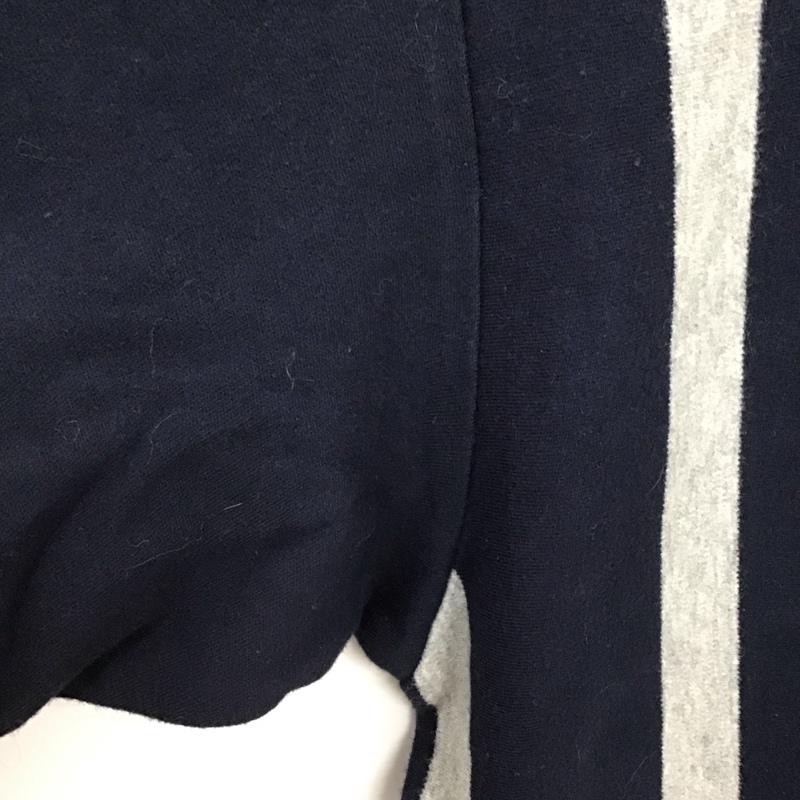 ビームス BEAMS Tシャツ 半袖 半袖カットソー プリントTシャツ クルーネックカットソー S ストライプ 灰 / グレー / X 紺 / ネイビー /  メンズ USED 古着 中古 10130575