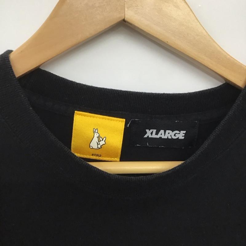 エクストララージ XLARGE Tシャツ 半袖 半袖カットソー プリントTシャツ クルーネックカットソー FR2 M ロゴ、文字 黒 / ブラック /  メンズ USED 古着 中古 10146561