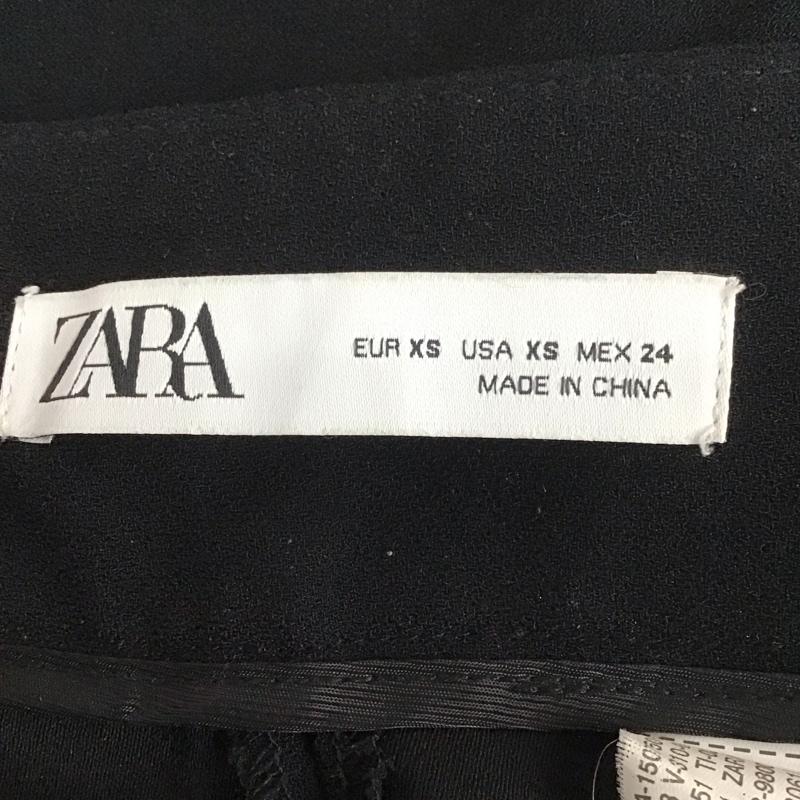 ザラ ZARA ボトムス ボトムス 4786 041 800 ワイドパンツ センタープレス XS 無地 黒 / ブラック /  レディース USED 古着 中古 10108223