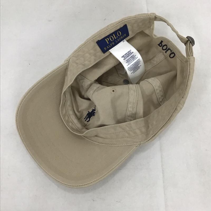 ポロラルフローレン POLO RALPH LAUREN 帽子 キャップ コットン 刺繍 ロゴ、文字 X ワンポイント ベージュ / ベージュ /  メンズ USED 古着 中古 10132441