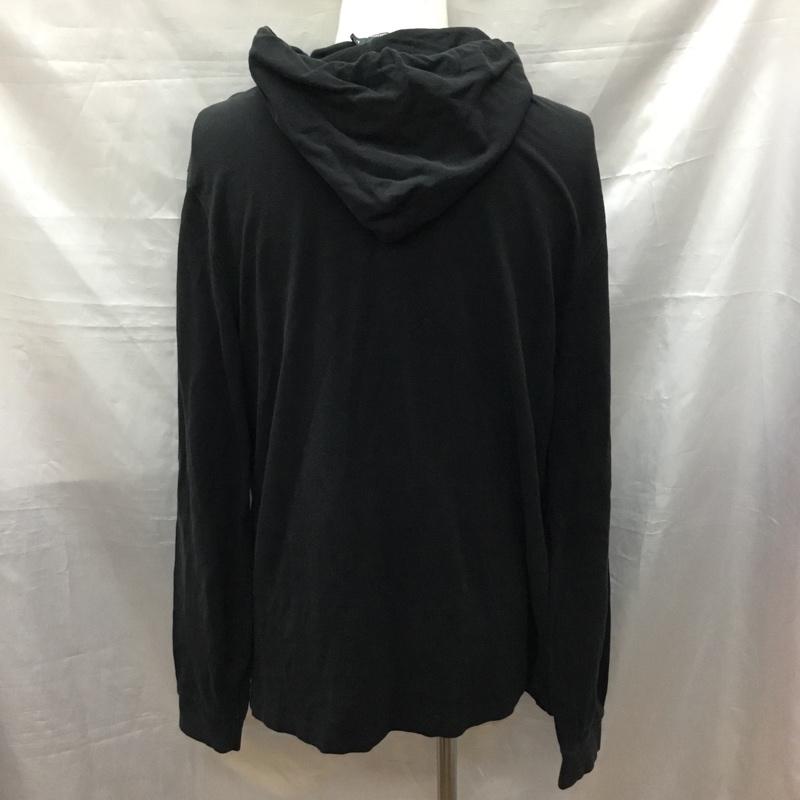ポロバイラルフローレン Polo by RALPH LAUREN パーカー 長袖 鹿の子 プルオーバー L ワンポイント 黒 / ブラック /  メンズ USED 古着 中古 10117194