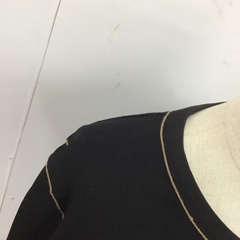 ザラ ZARA カーディガン 長袖 長袖ニットカーディガン リブニットカーディガン 前ボタン M 無地 黒 / ブラック /  レディース USED 古着 中古 10123857