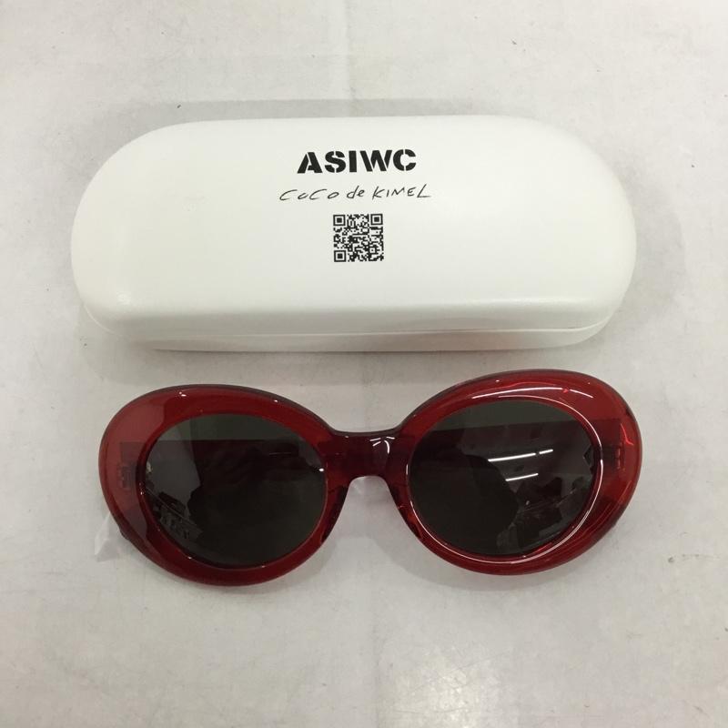 ASIWC ASIWC めがね・サングラス サングラス COCO DE KIMEL ケース付き ロゴ、文字 赤 / レッド / X 黒 / ブラック /  レディース USED 古着 中古 10145509