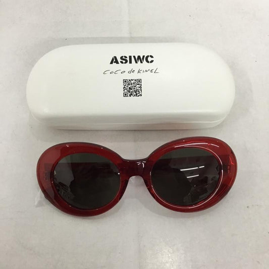 ASIWC ASIWC めがね・サングラス サングラス COCO DE KIMEL ケース付き ロゴ、文字 赤 / レッド / X 黒 / ブラック /  レディース USED 古着 中古 10145509