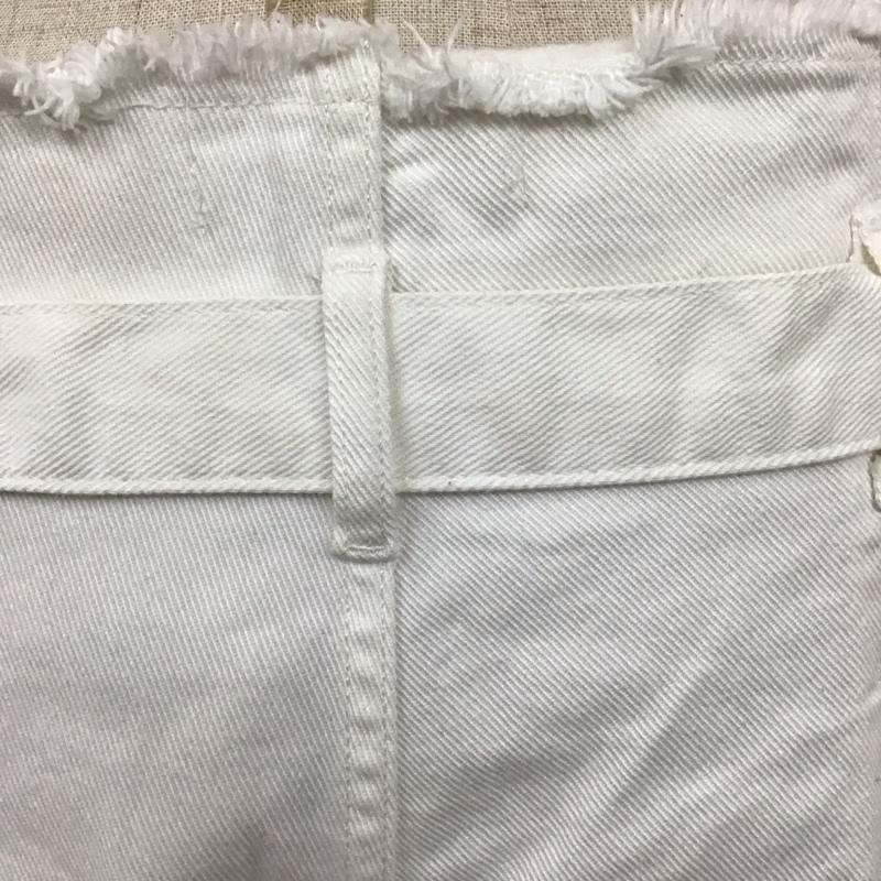 ザラベーシック ZARA BASIC ボトムス ボトムス 5862 076 250 ワイドパンツ デニム カットオフ 無地 白 / ホワイト /  レディース USED 古着 中古 10112238